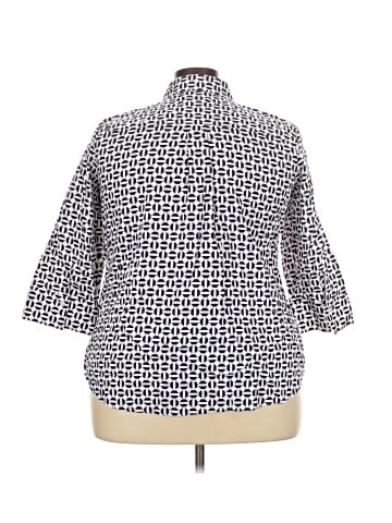 Foxcroft 3/4 Sleeve Button-Down Shirt (view 2)