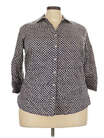 Foxcroft 3/4 Sleeve Button-Down Shirt (view 1)