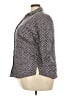 Foxcroft 100% Cotton Chevron-herringbone Gray 3/4 Sleeve Button-Down Shirt Size 18 - photo 5