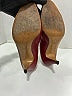 Chanel 100% Leather Color Block Burgundy Cap toe Pump Size 7 - photo 6