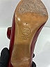 Chanel 100% Leather Color Block Burgundy Cap toe Pump Size 7 - photo 5