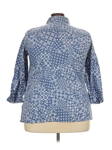 Foxcroft 3/4 Sleeve Button-Down Shirt (view 2)