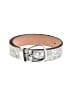Fossil 100% Leather Silver Leather Belt Size M - photo 1