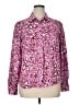 Hale Bob Animal Print Pink Long Sleeve Blouse Size XL - photo 1
