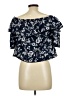 Papaya 100% Polyester Blue Short Sleeve Blouse Size L - photo 2