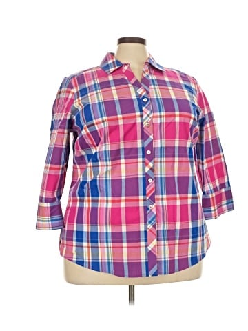 Foxcroft 3/4 Sleeve Button-Down Shirt (view 1)