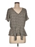 Sienna Sky 100% Polyester Gray Short Sleeve Blouse Size M - photo 1