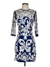 ASOS 100% Polyester Paisley Blue Cocktail Dress Size 4 - photo 1