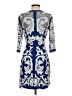 ASOS 100% Polyester Paisley Blue Cocktail Dress Size 4 - photo 2