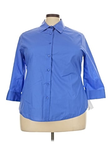 Foxcroft 3/4 Sleeve Button-Down Shirt (view 1)