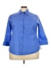 Foxcroft Blue 3/4 Sleeve Button-Down Shirt Size 18 - photo 1