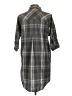 PrAna Plaid Gray Casual Dress Size L - photo 2