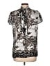 BCBGMAXAZRIA Silver Short Sleeve Blouse Size L - photo 2