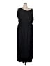 Apt. 9 Solid Black Casual Dress Size 2X - photo 1