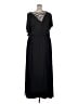 Apt. 9 Solid Black Casual Dress Size 2X - photo 2