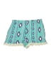 Just Be... Print Teal Shorts Size 2X - photo 1