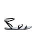 Kaanas 100% Leather Silver Sandals Size 9 - photo 1
