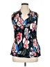 DKNY 100% Polyester Black Sleeveless Blouse Size XL - photo 1