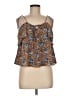 Topshop 100% Polyester Orange Sleeveless Blouse Size 6 - photo 1