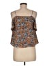Topshop 100% Polyester Orange Sleeveless Blouse Size 6 - photo 2