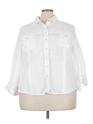 Gloria Vanderbilt 3/4 Sleeve Button-Down Shirt (view 1)