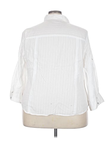 Gloria Vanderbilt 3/4 Sleeve Button-Down Shirt (view 2)