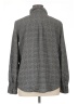 DKNY 100% Polyester Houndstooth Gray Long Sleeve Blouse Size XL - photo 2