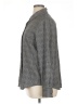 DKNY 100% Polyester Houndstooth Gray Long Sleeve Blouse Size XL - photo 5