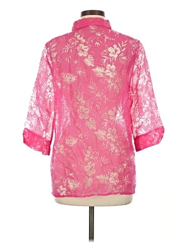 Salon Studio by Haband 3/4 Sleeve Button-Down Shirt (view 2)