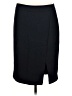 Talbots 100% Polyester Solid Blue Black Formal Skirt Size 12 Petite - photo 1