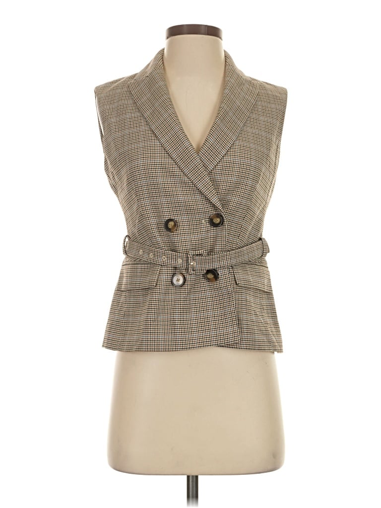 Pre-owned Ann Taylor Vest In Tan