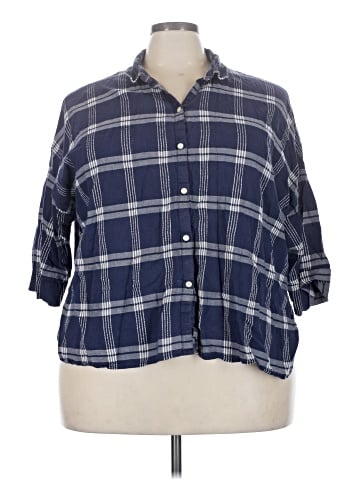 Old Navy 3/4 Sleeve Button-Down Shirt (view 1)