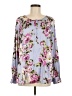 JM Collection Purple Long Sleeve Blouse Size M - photo 1