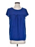 Gibson Blue Short Sleeve Blouse Size S - photo 1