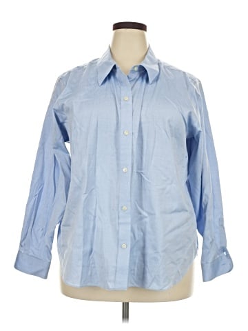 Liz Claiborne 3/4 Sleeve Button-Down Shirt (view 1)