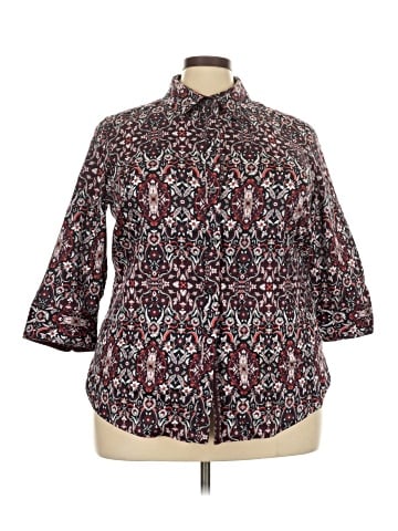 Foxcroft 3/4 Sleeve Button-Down Shirt (view 1)