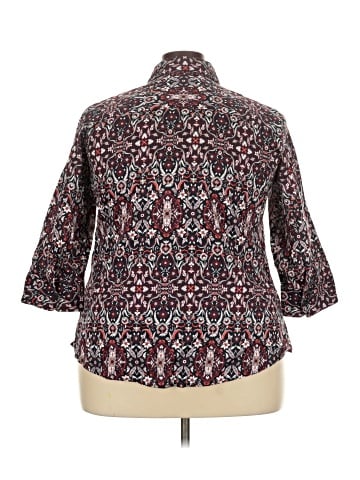 Foxcroft 3/4 Sleeve Button-Down Shirt (view 2)