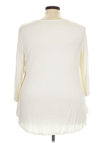 LOGO by Lori Goldstein 3/4 Sleeve Top (view 2)