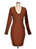 Akira Solid Brown Casual Dress Size M - photo 1