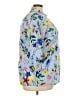 Foxcroft 100% Cotton Floral Blue 3/4 Sleeve Button-Down Shirt Size 18 - photo 4