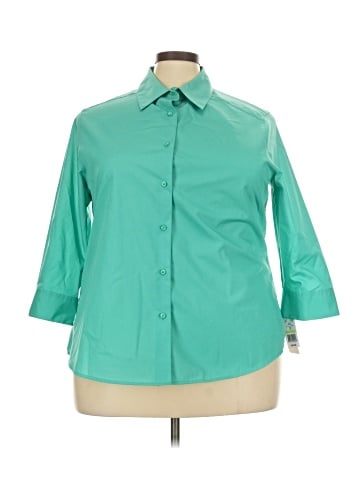 Foxcroft 3/4 Sleeve Button-Down Shirt (view 1)