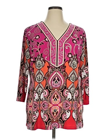 JM Collection 3/4 Sleeve Blouse (view 1)