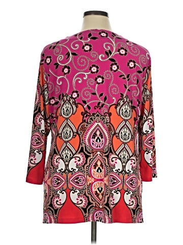 JM Collection 3/4 Sleeve Blouse (view 2)