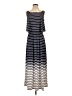 Robert Louis Stripes Gray Casual Dress Size S - photo 1