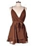 Unbranded 100% Polyester Solid Brown Romper Size L - photo 1