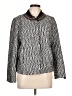 Tory Burch Chevron-herringbone Silver Jacket Size 12 - photo 1