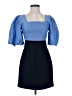Sandro 100% Polyester Blue Cocktail Dress Size 36 waist - photo 1
