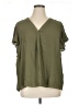 PREMISE 100% Polyester Green Short Sleeve Blouse Size 1X - photo 1
