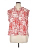 DKNY 100% Polyester Red Sleeveless Blouse Size 1X - photo 1