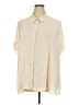 Unique Vintage 100% Polyester Ivory Short Sleeve Blouse Size 5X - photo 1